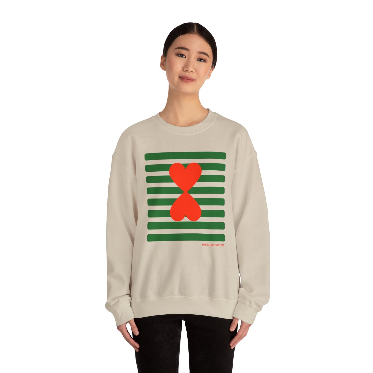 Holiday Edition Couple Sweatshirt - Green Stripes