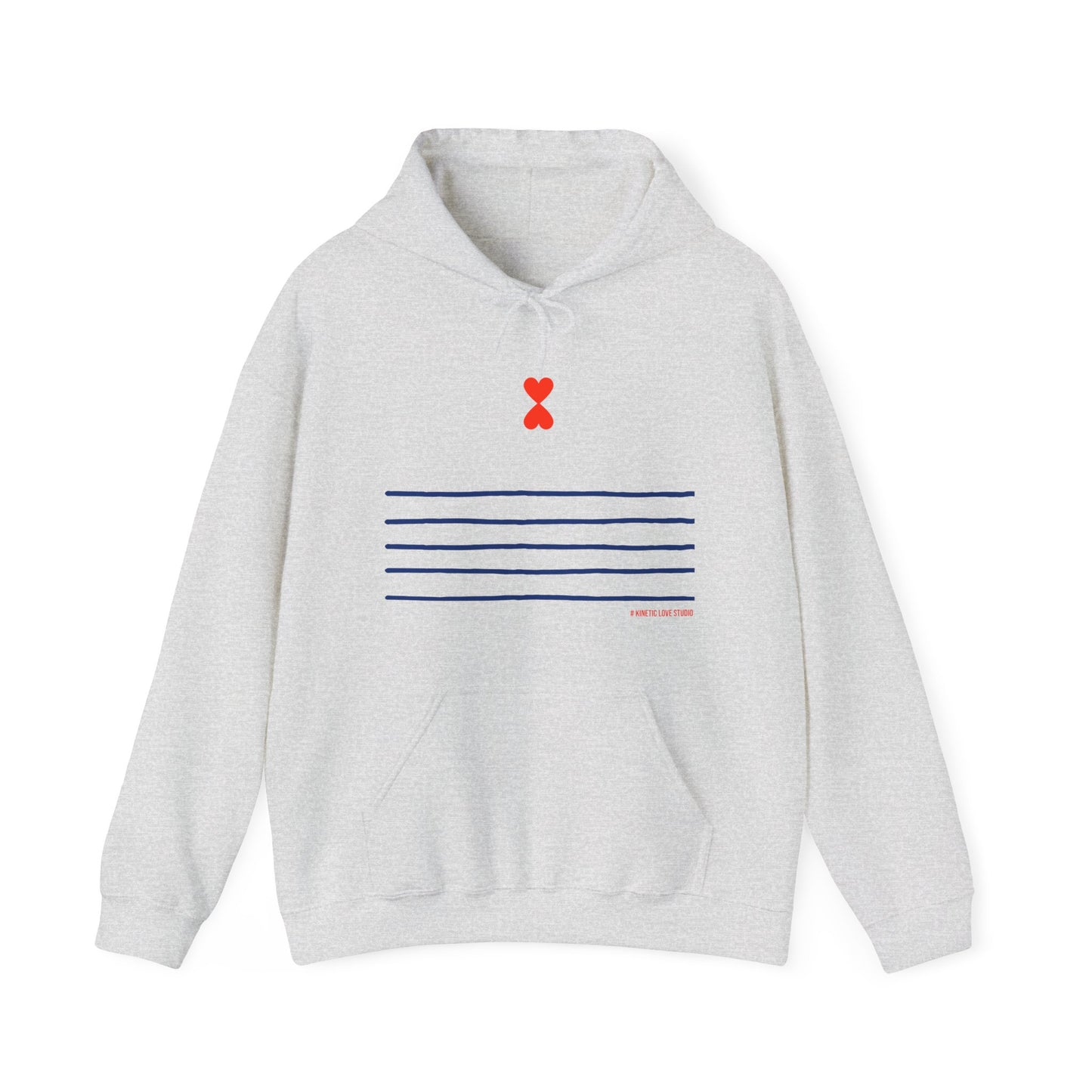 Paris Street Style Hoodie - Stripes & Double Heart Design