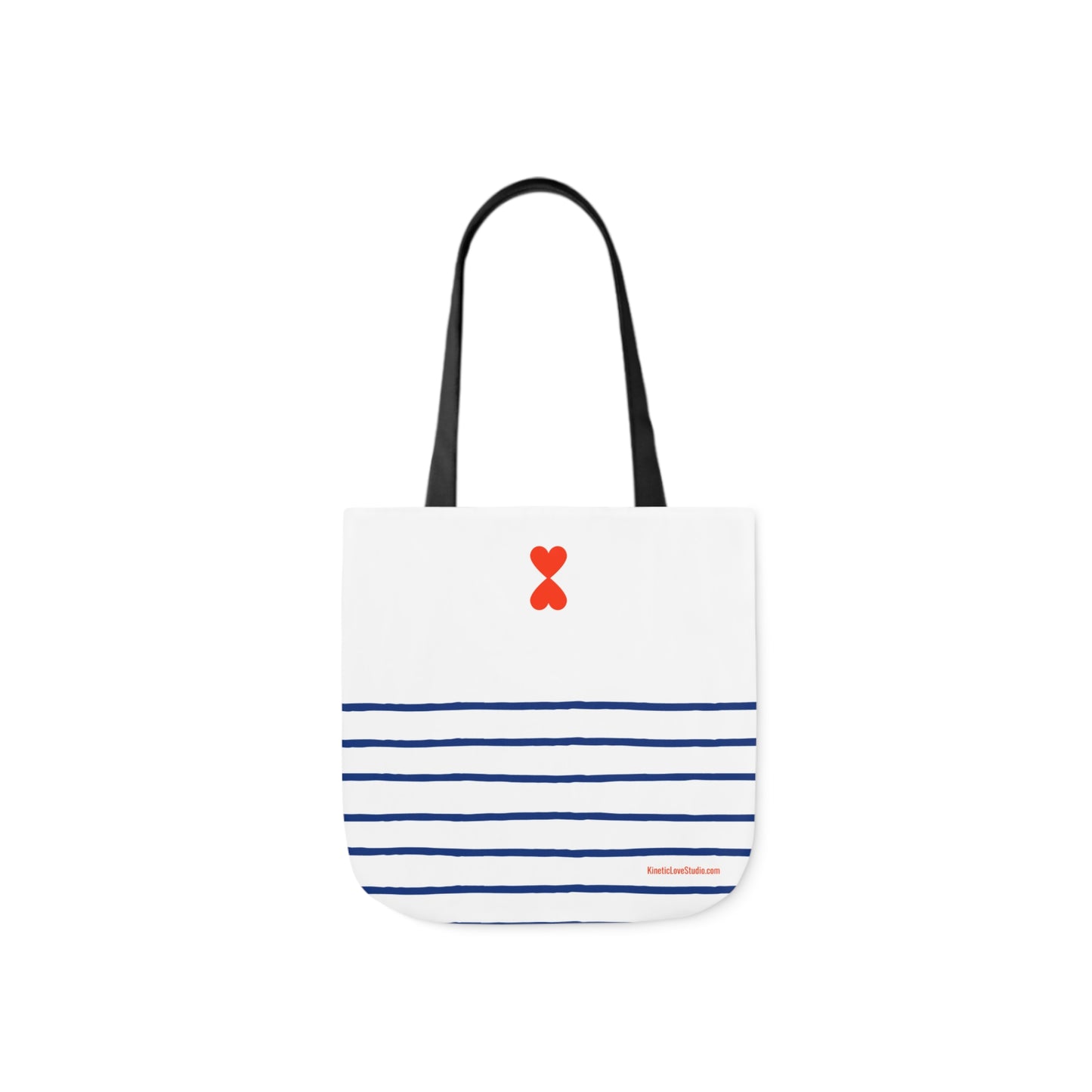 Canvas Tote Bag White Navy Stripes - French Chic Stylish Trendy Design