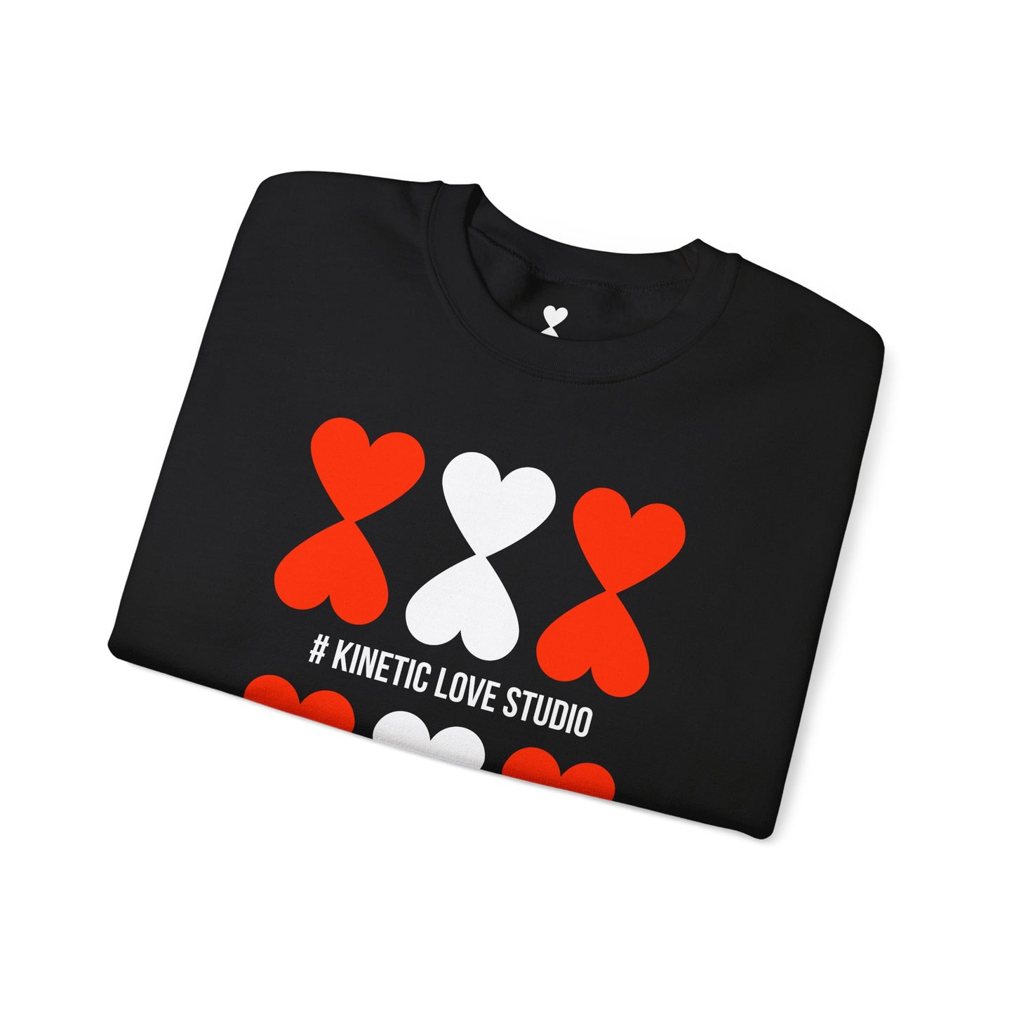 Black Red Hearts Unisex Sweatshirt - Signature Collection by Kinetic Love Studio