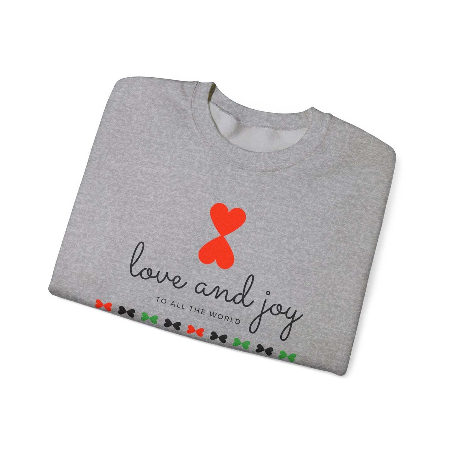 Christmas Love & Joy Modern Design Sweatshirt White Pink Blue - Holiday Edition Unisex