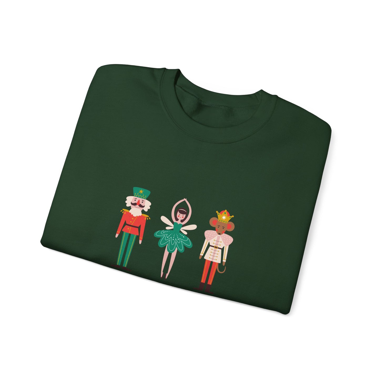 Christmas Nutcracker Green Sweatshirt - Modern Holiday Edition Unisex