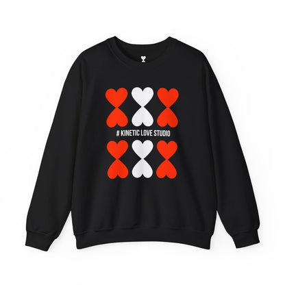 Black Red Hearts Unisex Sweatshirt - Signature Collection by Kinetic Love Studio