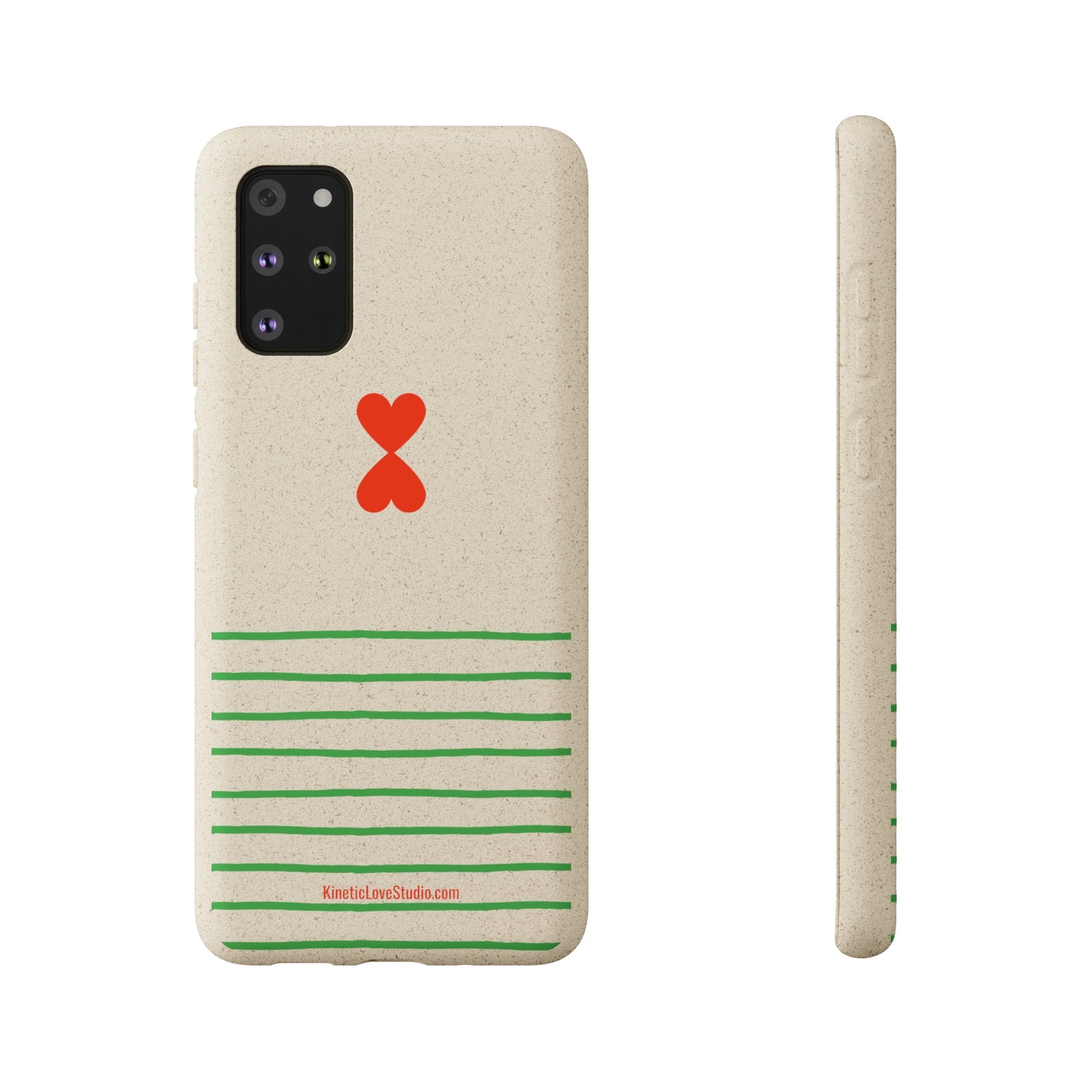 Eco-Friendly Phone Case - French Chic Green Stripes Biodegradable