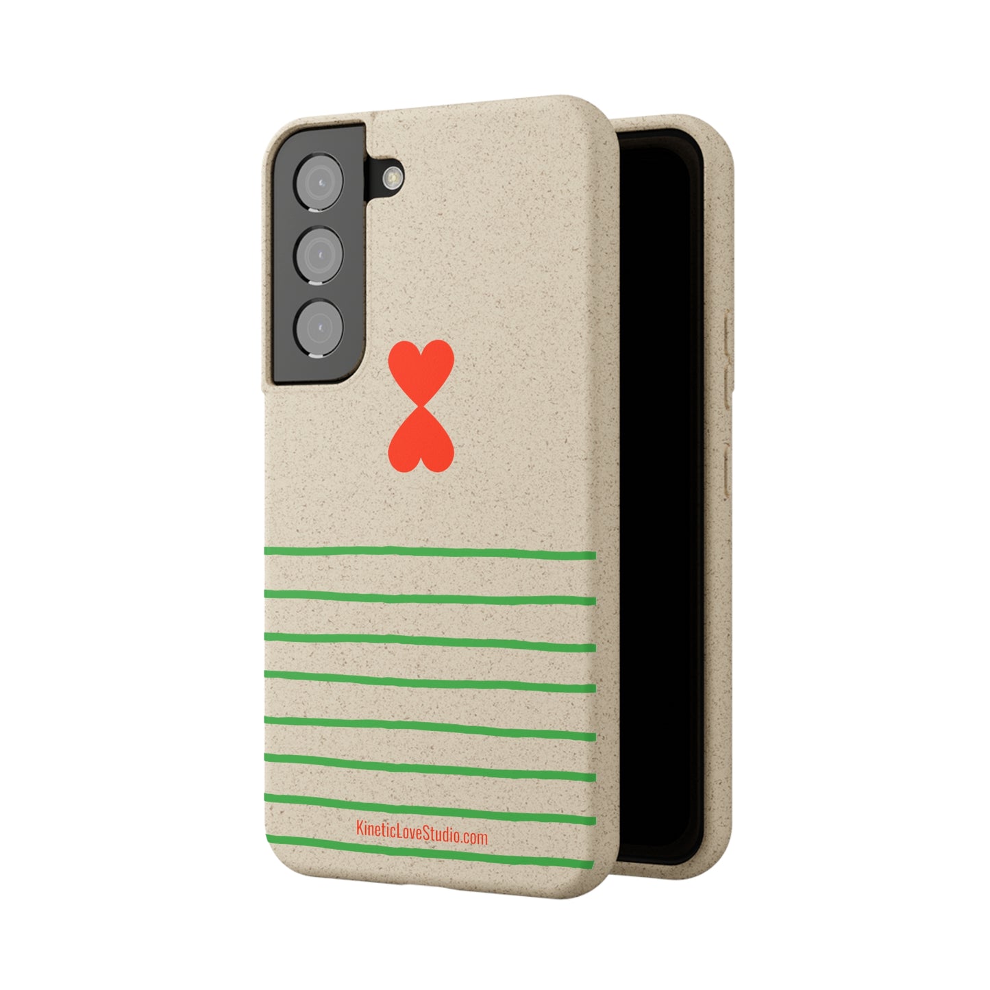 Eco-Friendly Phone Case - French Chic Green Stripes Biodegradable