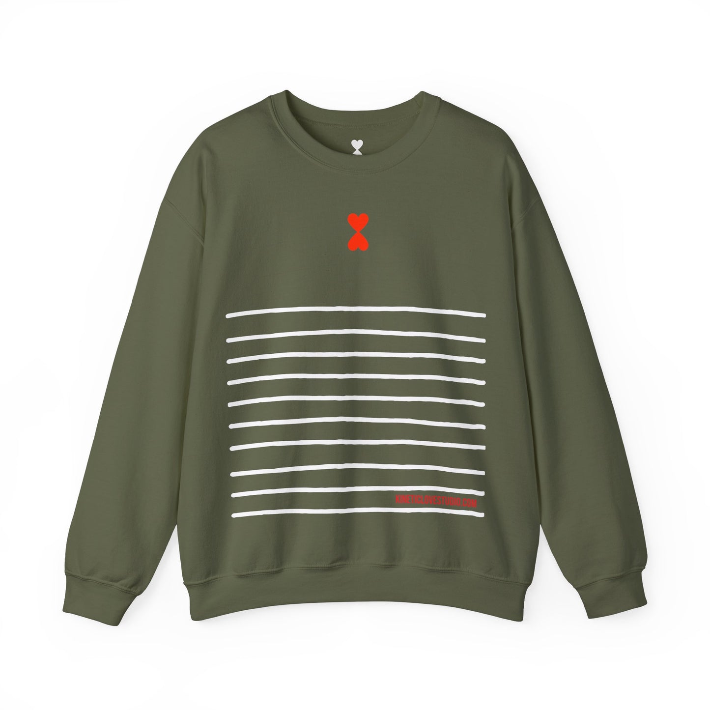 Green White Stripe Unisex Sweatshirt - Signature Collection by Kinetic Love Studio