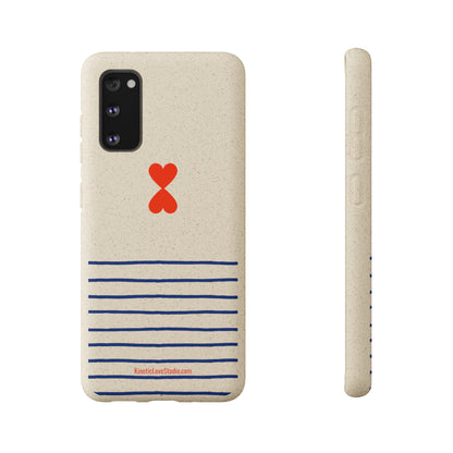 Phone Case - French Chic Trendy Navy Stripes Design Paris Street Style Biodegradable Eco-Friendly