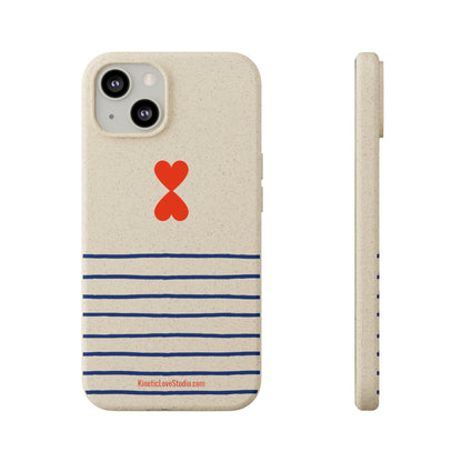 Phone Case - French Chic Trendy Navy Stripes Design Paris Street Style Biodegradable Eco-Friendly