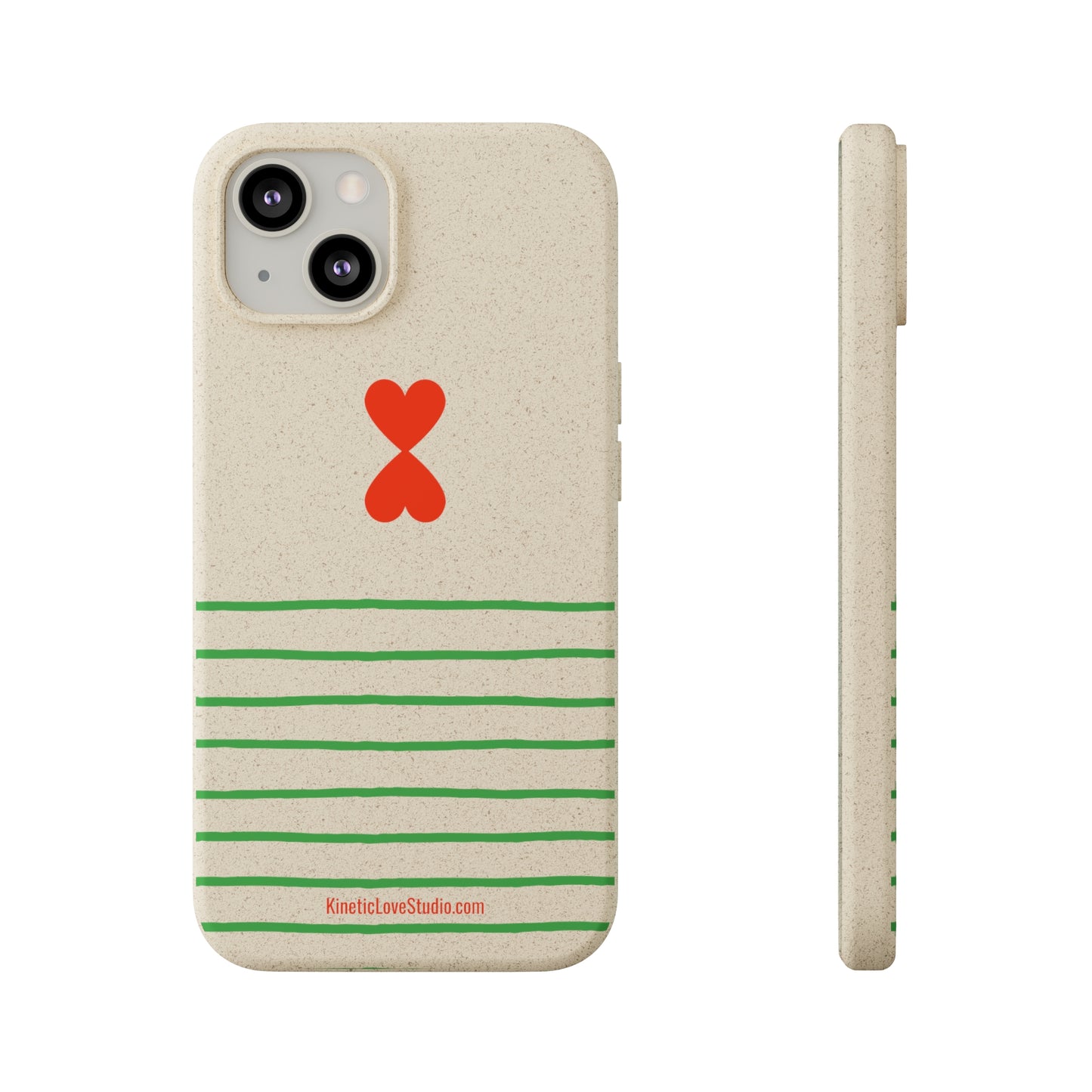 Eco-Friendly Phone Case - French Chic Green Stripes Biodegradable