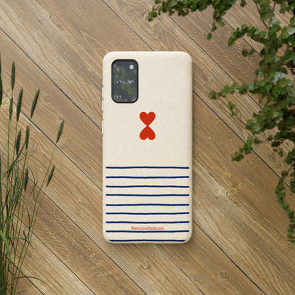 Phone Case - French Chic Trendy Navy Stripes Design Paris Street Style Biodegradable Eco-Friendly