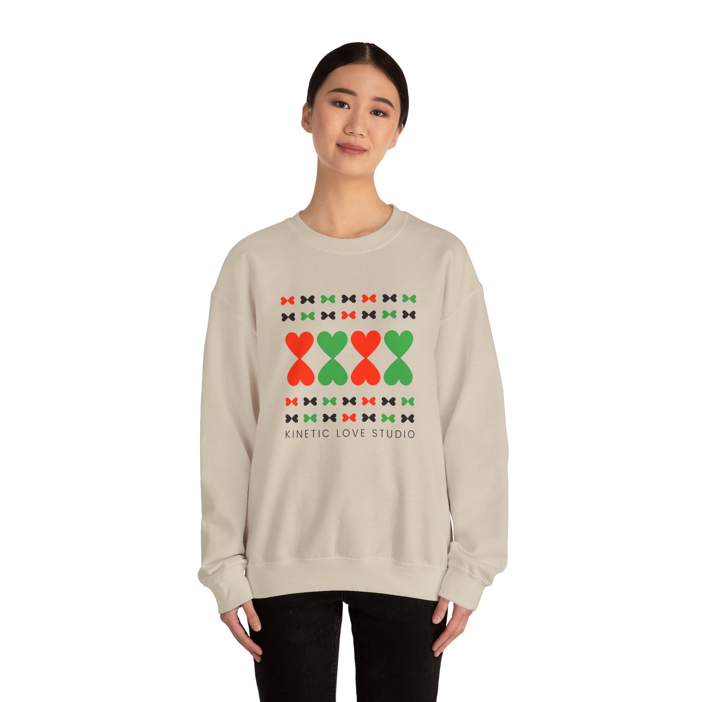 Christmas Hearts Modern Design Sweatshirt - Holiday Edition Unisex