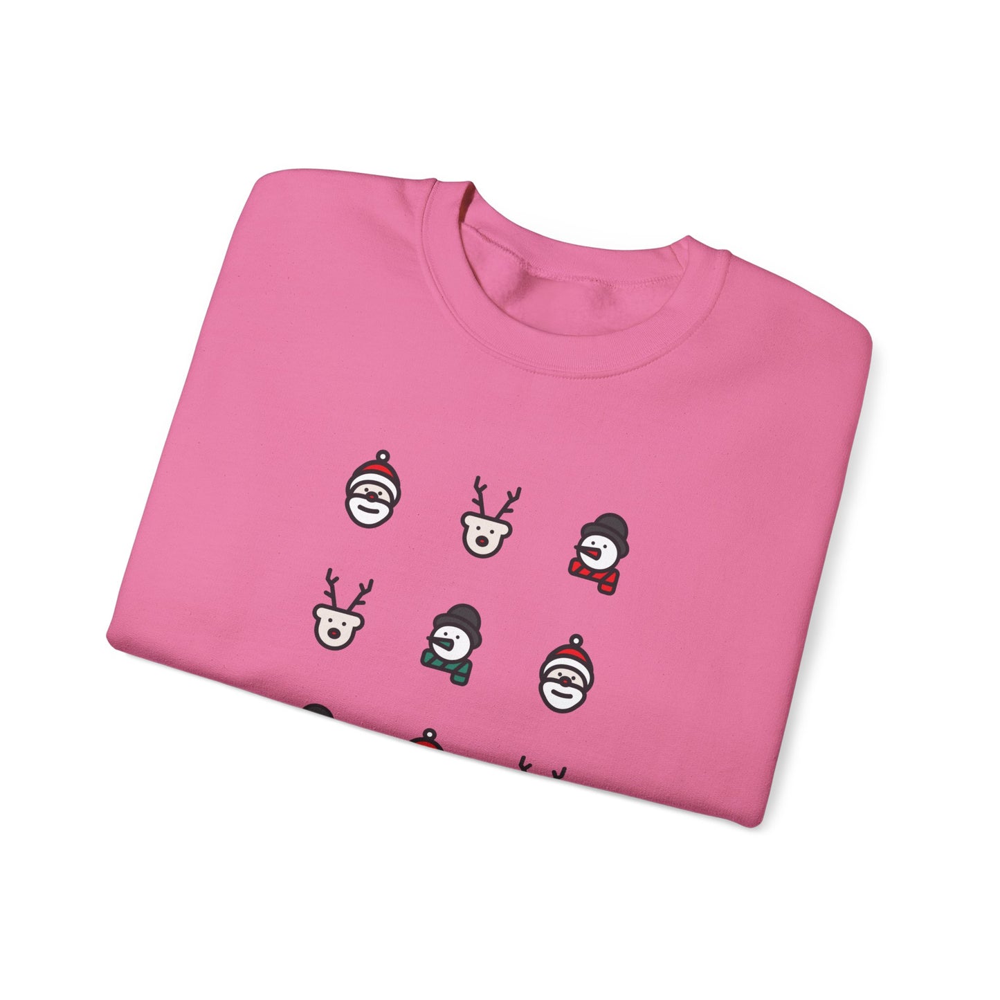 Copy of Christmas Cartoon Sweatshirt White Pink Unisex