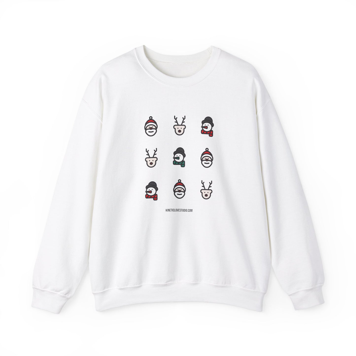 Copy of Christmas Cartoon Sweatshirt White Pink Unisex