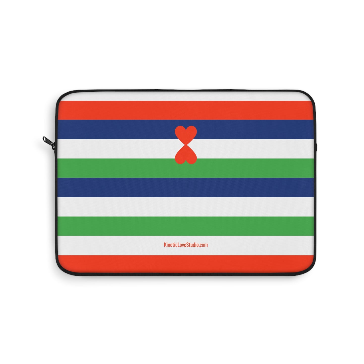 Laptop Sleeve Modern Stripes Green Stylish Trendy Design Notebook Case