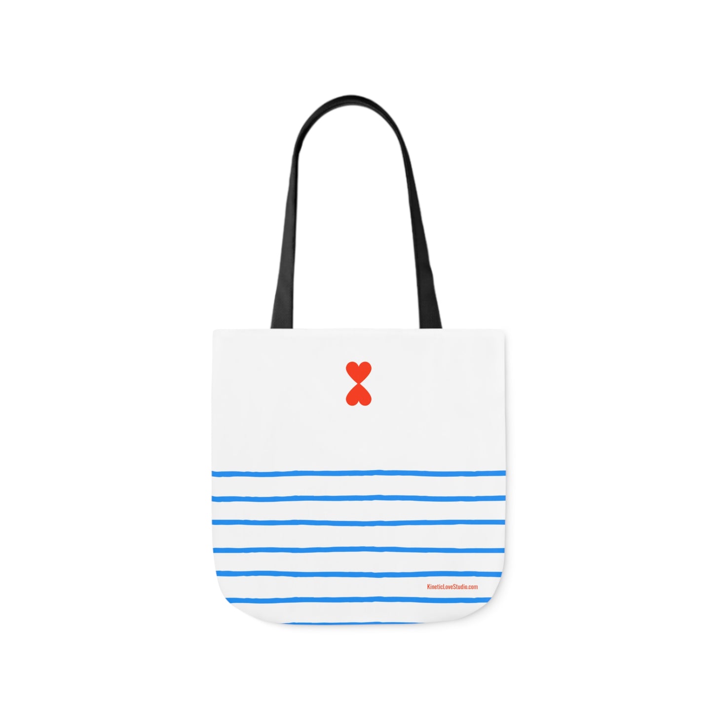 Canvas Tote Bag - French Chic Blue Stripes Stylish Trendy Design