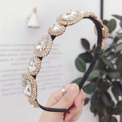 Luxury Retro Baroque Rhinestone Headband Sparkle Diamonds Multi-Color Jewels