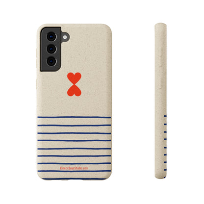 Phone Case - French Chic Trendy Navy Stripes Design Paris Street Style Biodegradable Eco-Friendly