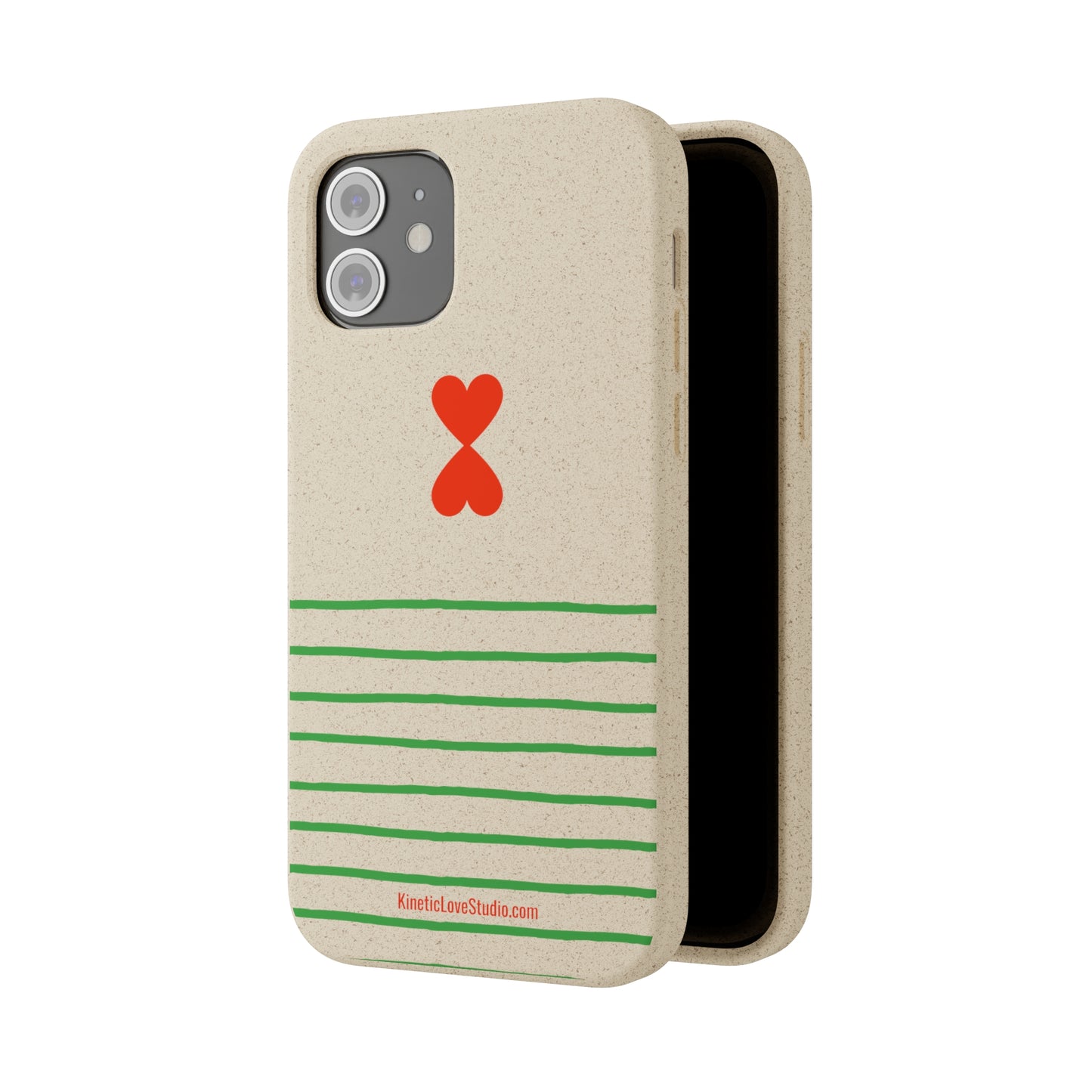 Eco-Friendly Phone Case - French Chic Green Stripes Biodegradable