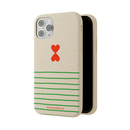 Eco-Friendly Phone Case - French Chic Green Stripes Biodegradable