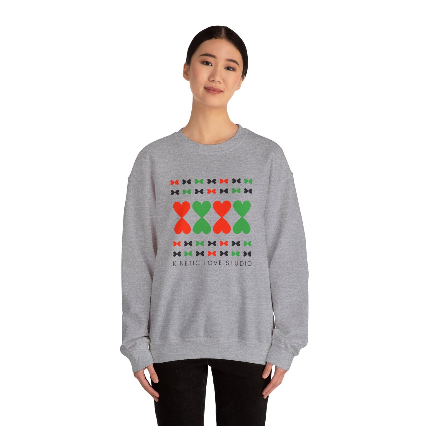 Christmas Hearts Modern Design Sweatshirt - Holiday Edition Unisex