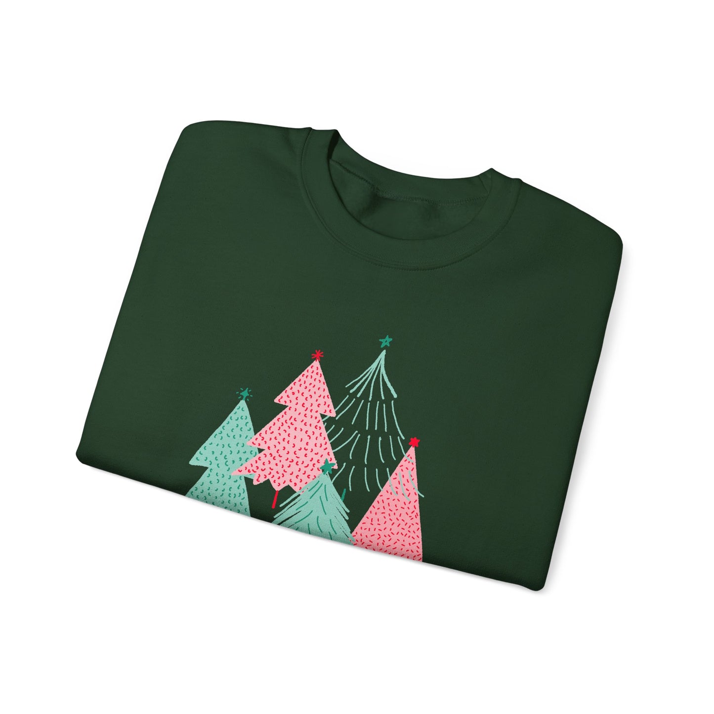 Christmas Trees Modern Couple Sweatshirt - Holiday Edition Unisex