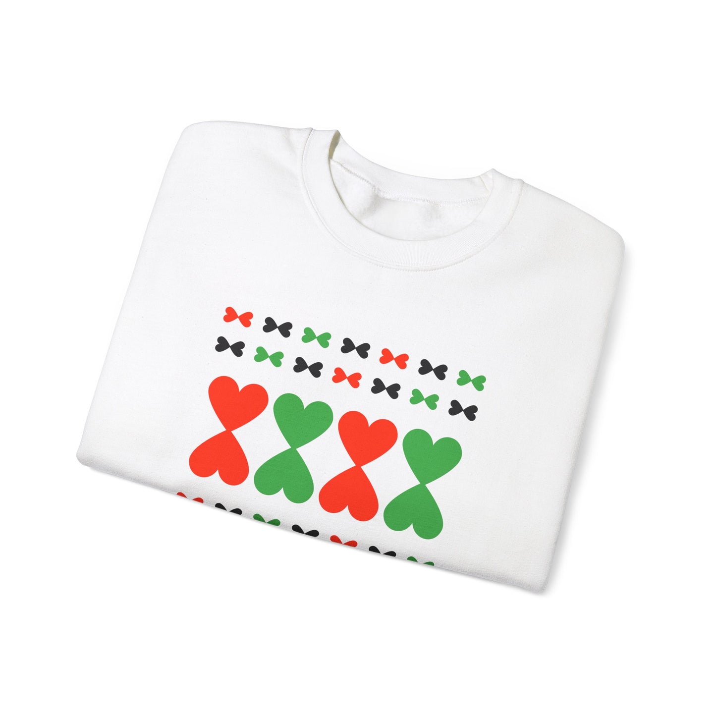 Christmas Hearts Modern Design Sweatshirt - Holiday Edition Unisex