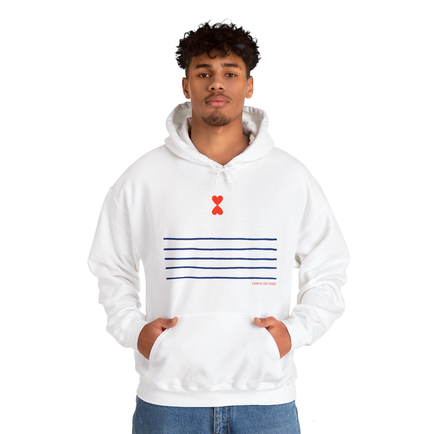 Paris Street Style Hoodie - Stripes & Double Heart Design