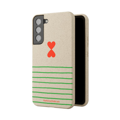 Eco-Friendly Phone Case - French Chic Green Stripes Biodegradable