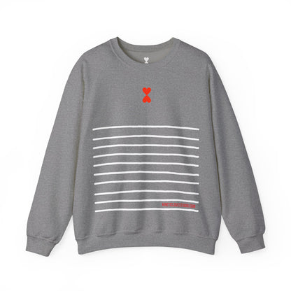 French Chic Navy Blue Striped Unisex Sweatshirt - Signature Collection by Kinetic Love Studio