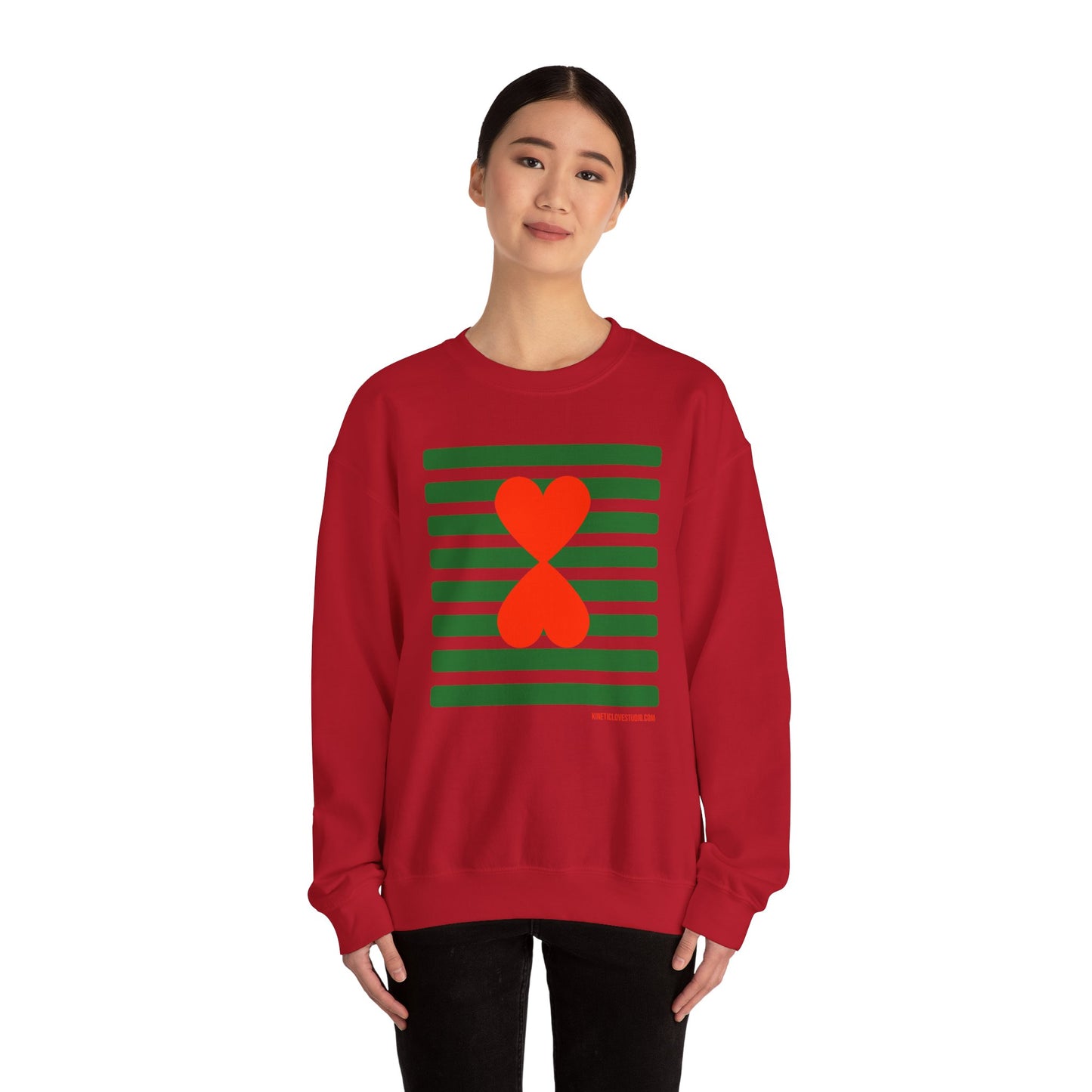 Holiday Edition Couple Sweatshirt - Green Stripes