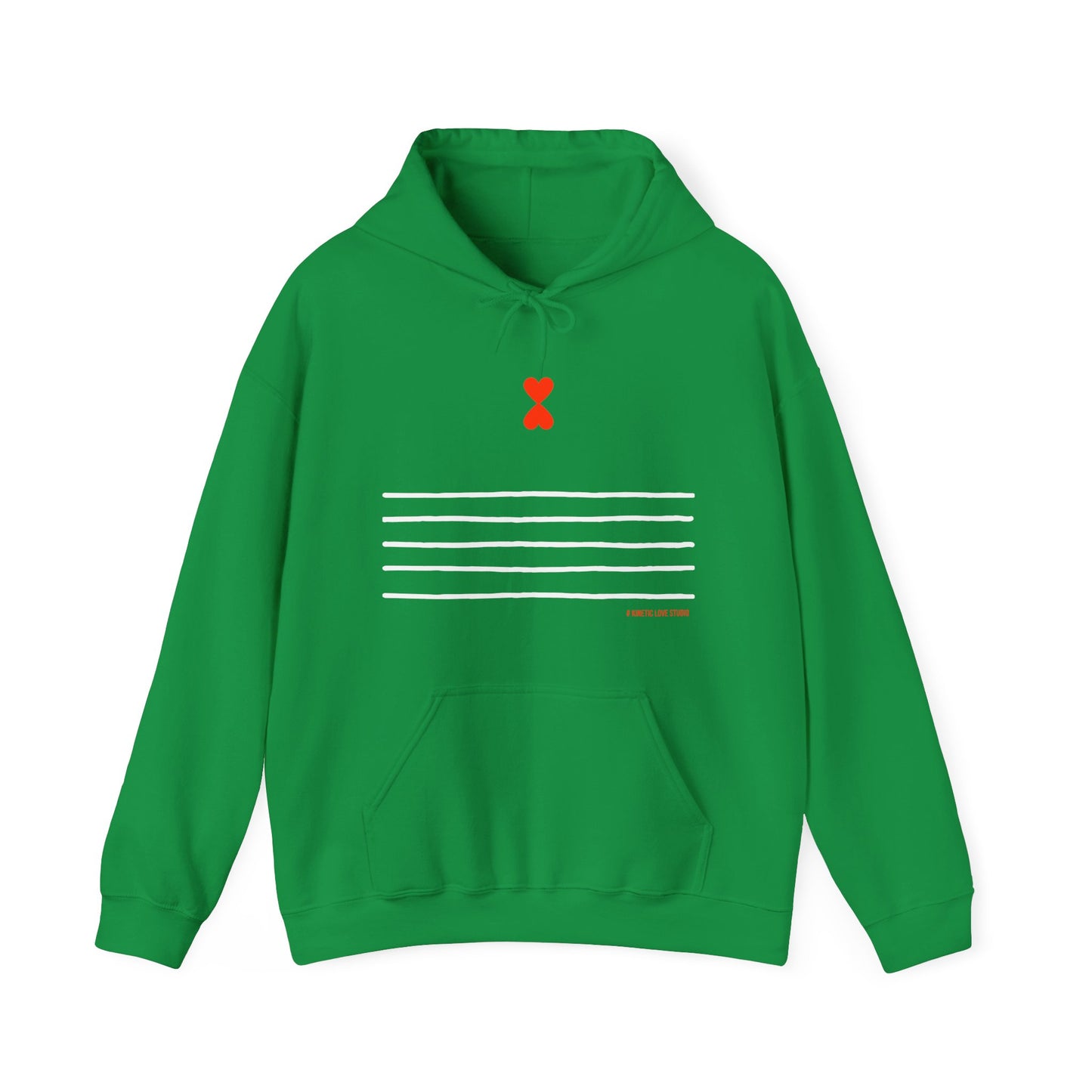 Paris Street Style Hoodie - Stripes & Double Heart Design