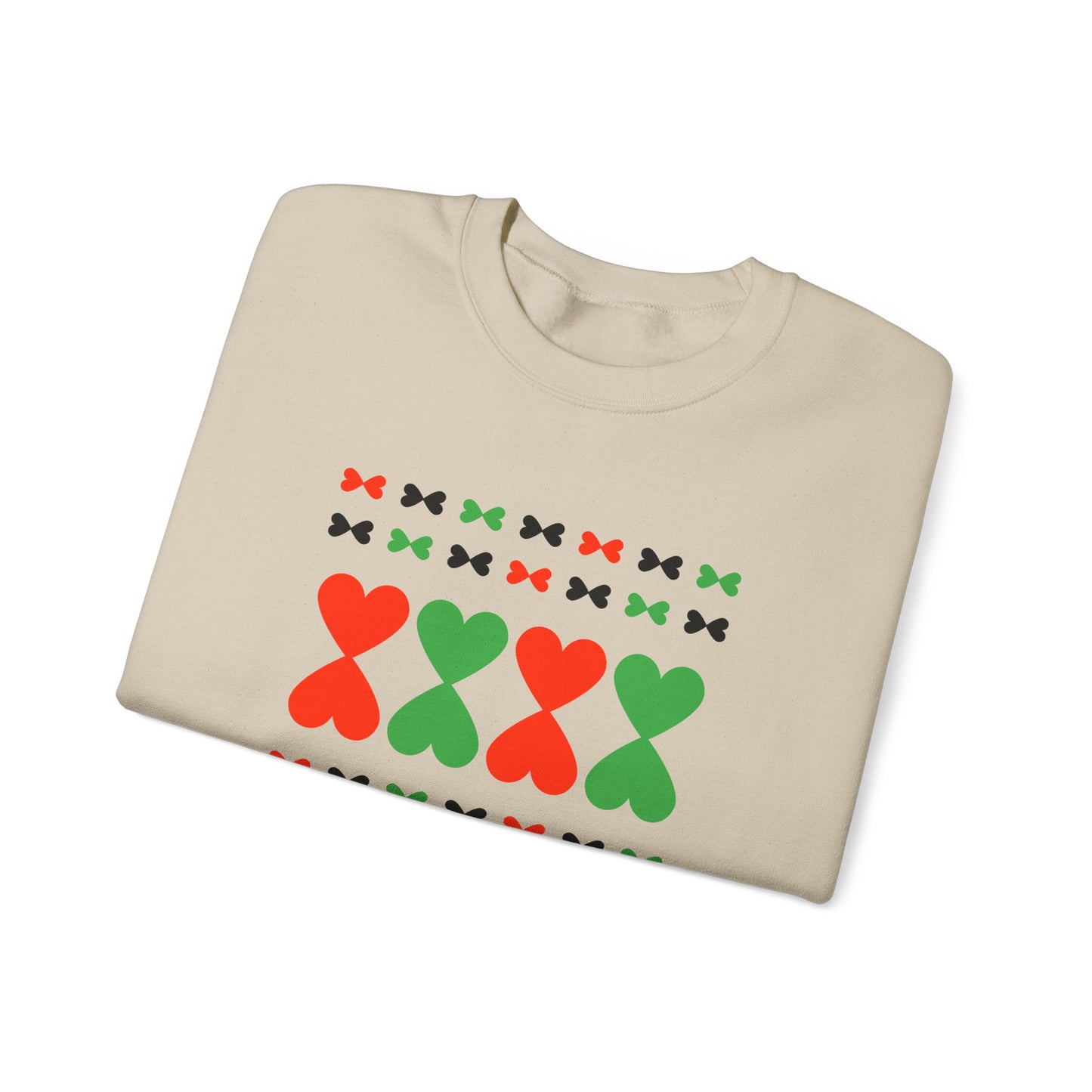 Christmas Hearts Modern Design Sweatshirt - Holiday Edition Unisex