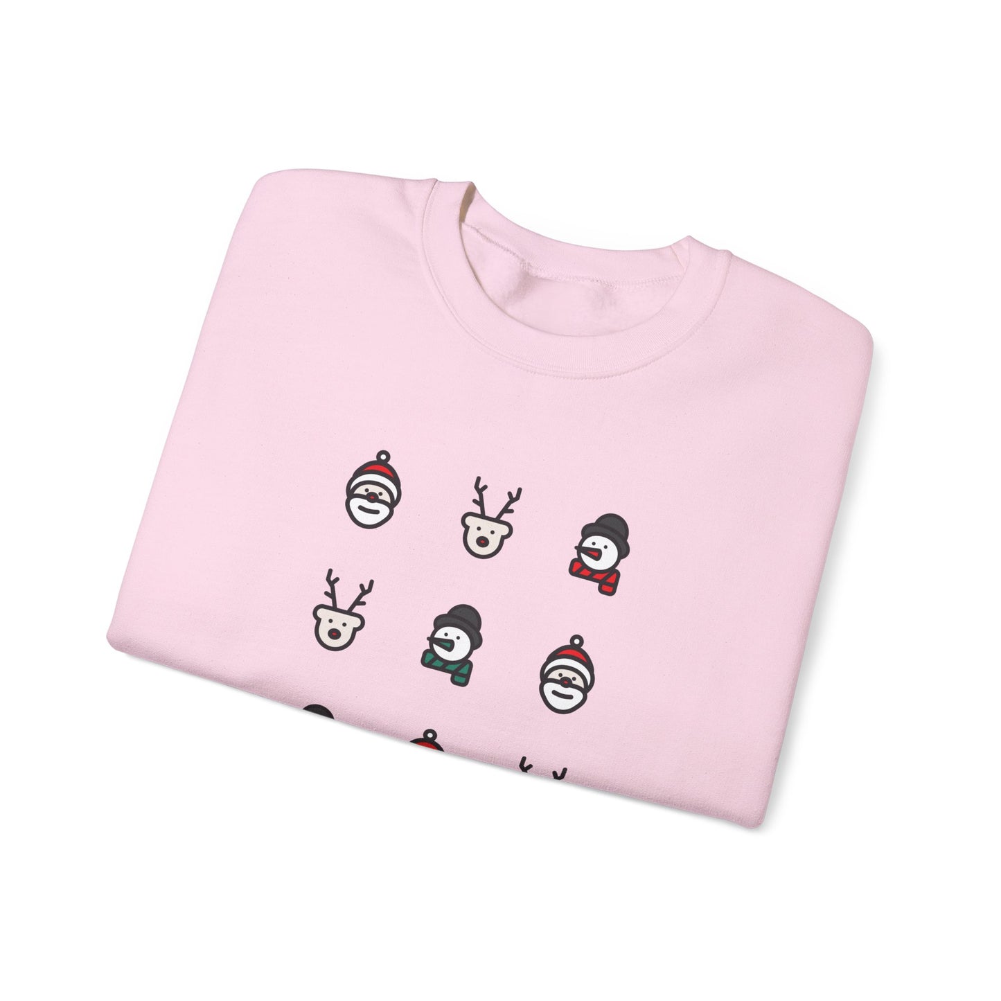 Copy of Christmas Cartoon Sweatshirt White Pink Unisex