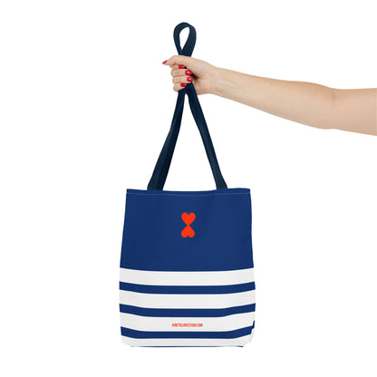 Striped Tote Bag - Navy & White French Chic Stylish Gift Item