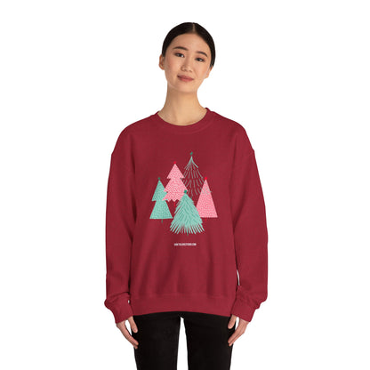 Christmas Trees Modern Couple Sweatshirt - Holiday Edition Unisex