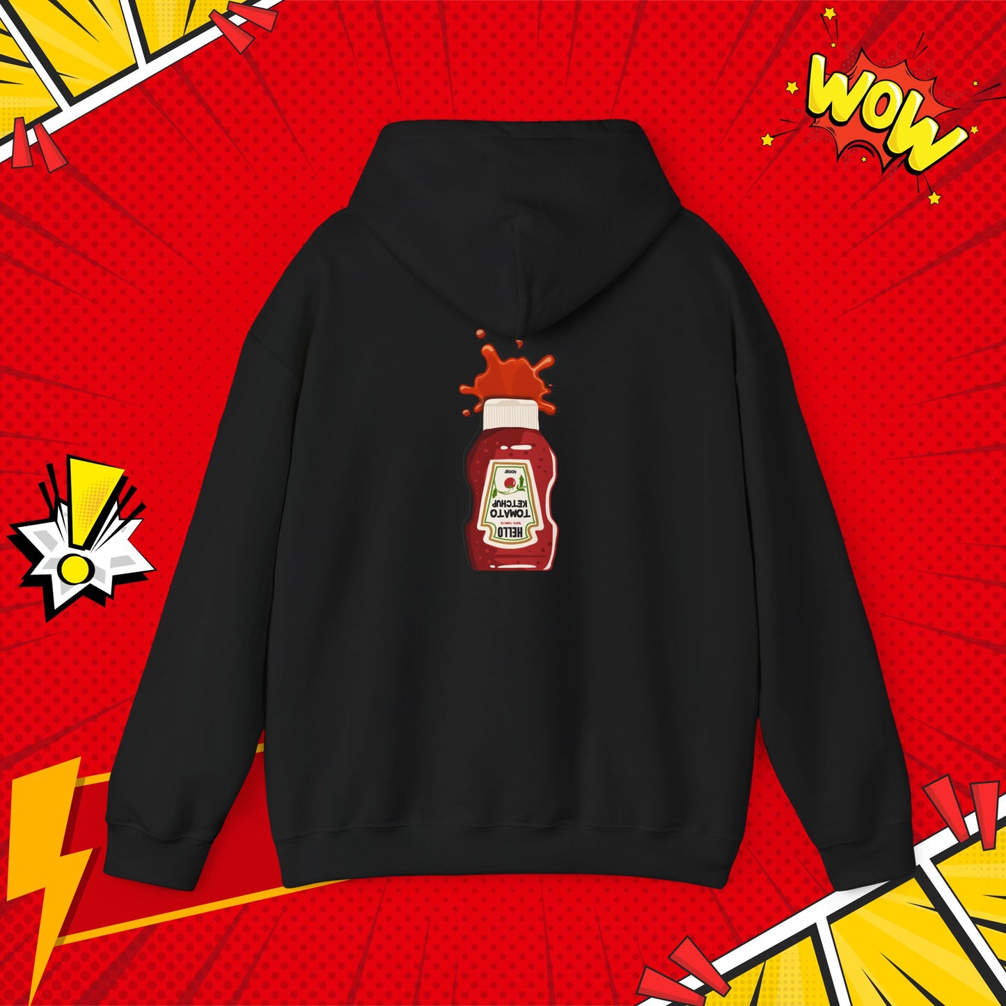 Ketchup Splash Pop-Art Hoodie