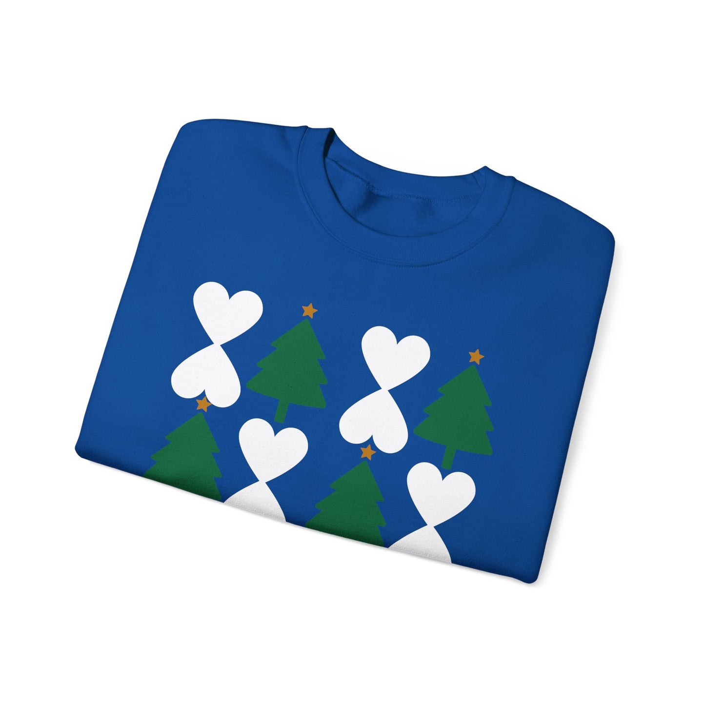 Christmas Trees & Hearts Modern Sweatshirt - Holiday Edition Unisex