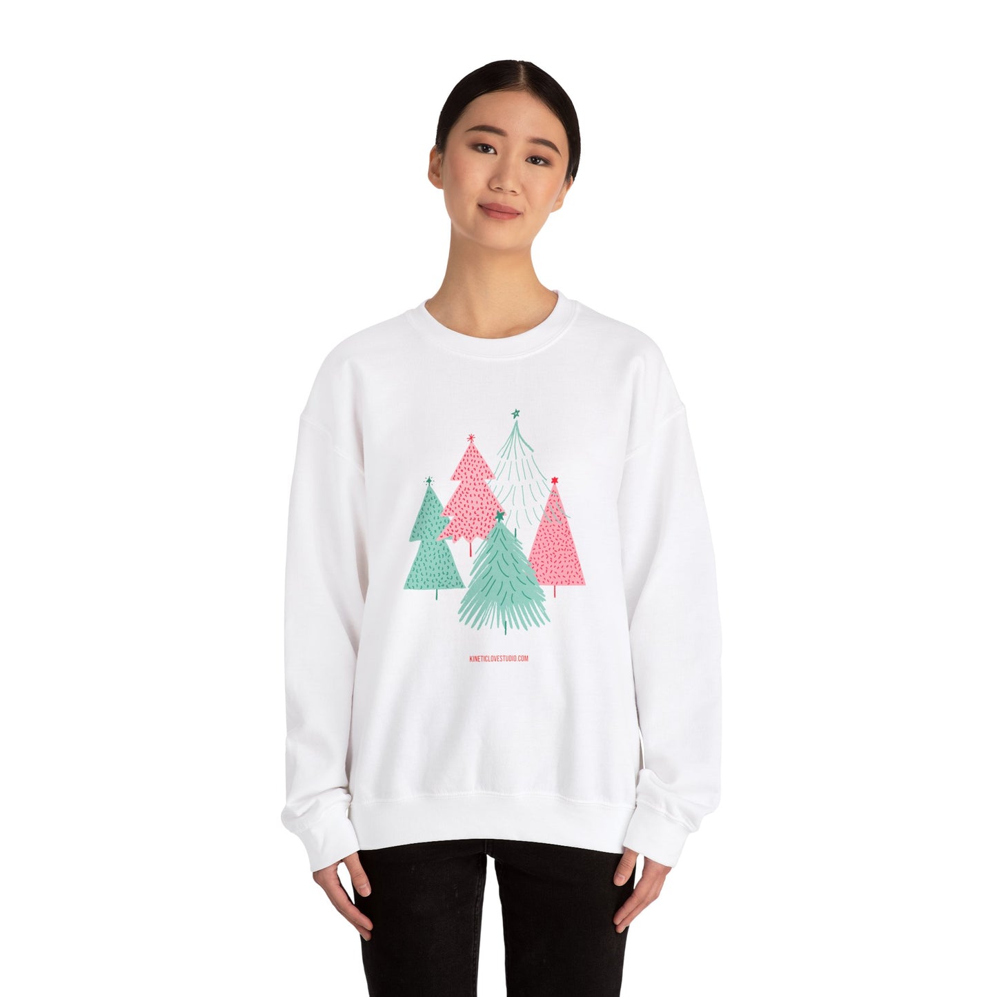 Christmas Trees Modern Couple Sweatshirt - Holiday Edition Unisex