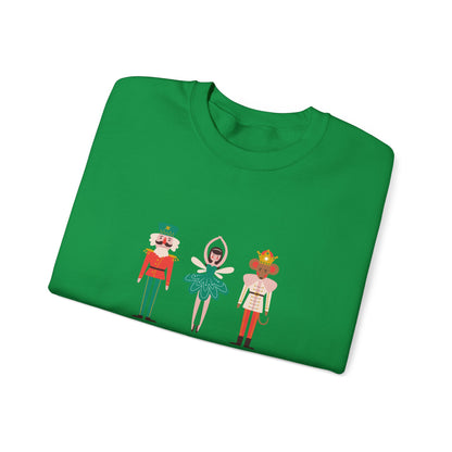 Christmas Nutcracker Green Sweatshirt - Modern Holiday Edition Unisex