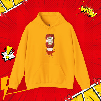 Ketchup Splash Pop-Art Hoodie