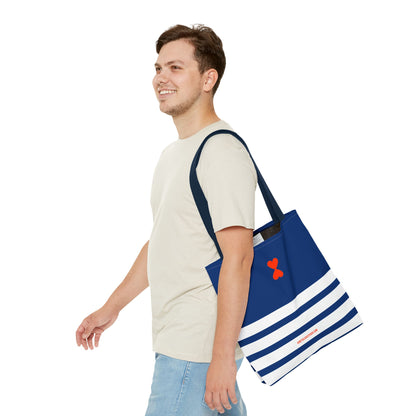 Striped Tote Bag - Navy & White French Chic Stylish Gift Item