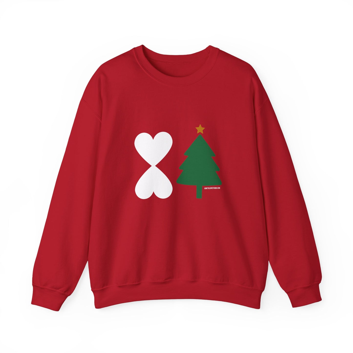 Christmas Tree Red Sweatshirt - Modern Holiday Edition Unisex