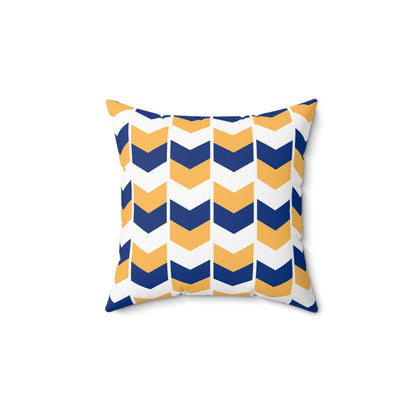 Square Pillow Modern Chevron Navy Yellow Home Decor