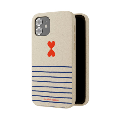 Phone Case - French Chic Trendy Navy Stripes Design Paris Street Style Biodegradable Eco-Friendly