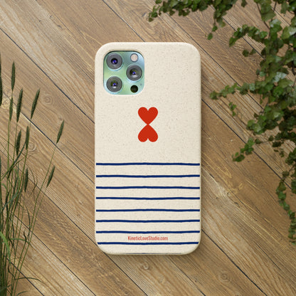 Phone Case - French Chic Trendy Navy Stripes Design Paris Street Style Biodegradable Eco-Friendly