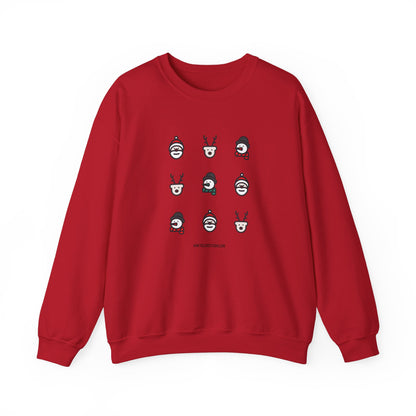 Christmas Cartoon Sweatshirt Red Green Unisex