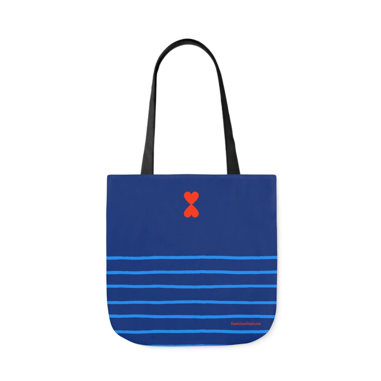 Canvas Tote Bag Navy - French Chic Blue Stripes Stylish Trendy Design