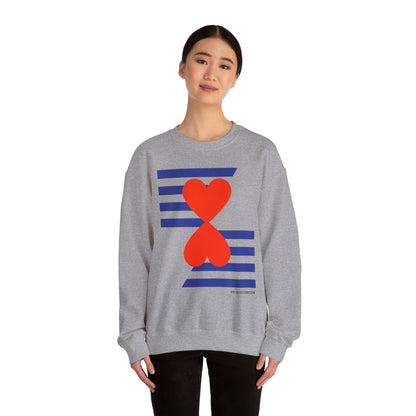 Blue Marine Stripes & Hearts Modern Design Unisex Sweatshirt