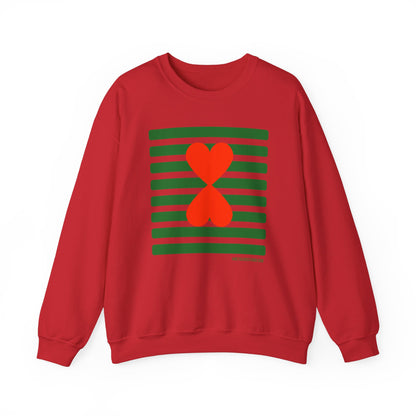 Holiday Edition Couple Sweatshirt - Green Stripes