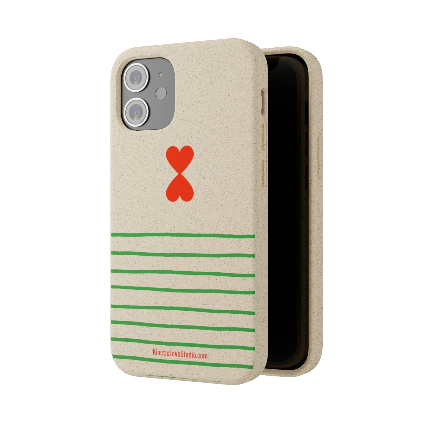 Eco-Friendly Phone Case - French Chic Green Stripes Biodegradable